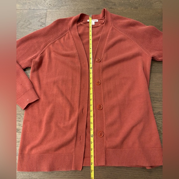 Joe Fresh Orange cardigan, women’s size large - Picture 3 of 4